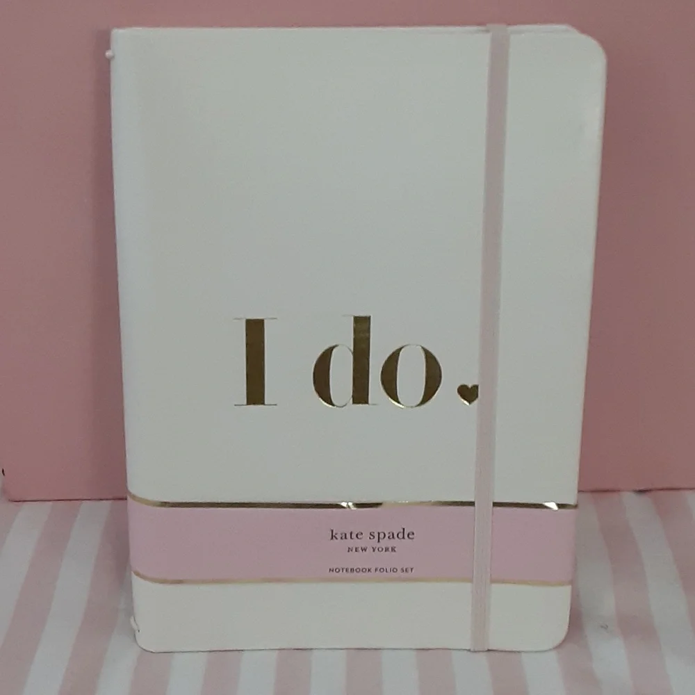 Kate Spade "I Do" Notebook Folio Set - Picture 1 of 10
